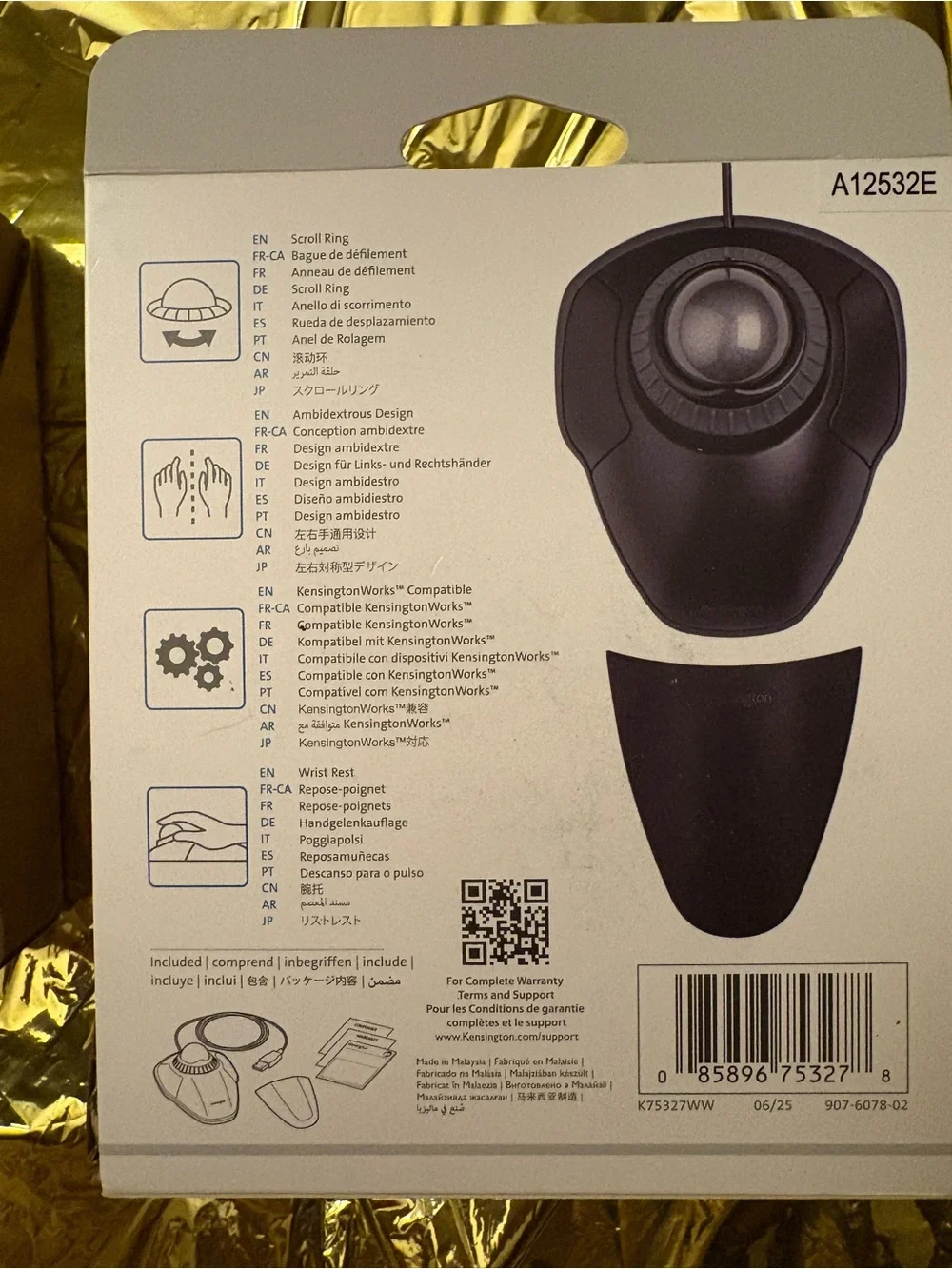 Kensington Black Trackball Mouse — Expert & Orbit Options